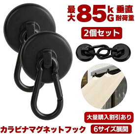 【 6サイズ展開 】 マグネット フック シェード 強力 マグネットフック カラビナ サンシェード オーニング カラビナ付磁石 磁石 超強力 垂直耐荷重85kg お風呂 浴室 オフィス 収納 キッチン 吊り下げ 2個 4個 6個 8個 セット 20mm 25mm 32mm 36mm 42mm 48mm 送料無料