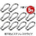 【楽天ランキング受賞】 【10個セット】 カラビナ キーホルダー ステンレス おしゃれ アウトドア Dリング ボトルホル…