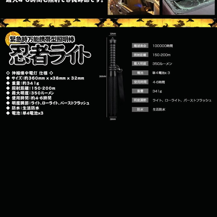 楽天市場 忍者ライト 伸縮 懐中電灯 Led ハンドライト 探検 洞窟 夜釣り 停電 警備 登山 キャンプ サバイバル ハイキング Ninlight Shop Kurano 楽天市場 忍者ライト 伸縮 懐中電灯 Led ハンドライト 探検 洞窟 夜釣り 停電 警備 登山 キャンプ サバイバル ハイキング Ninlight Shop Kurano
