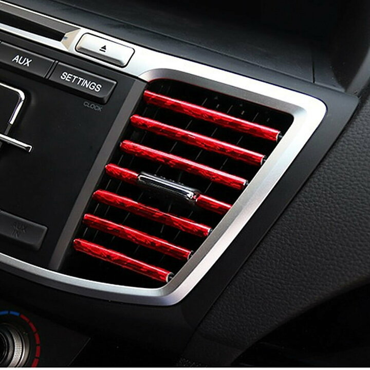 楽天市場 エアコンモール レッド cm 本セット カーアクセサリー 車内 ドレスアップ 空調 エアコン リム カー用品 カーグッズ おしゃれ 車用品 人気 Airmall Rd Shop Kurano