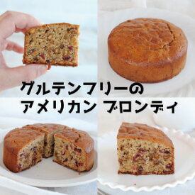 「高評価ショップレビュー」 グルテンフリーのアメリカン ブロンディ 5号サイズ 直径約15cm ブロンド ブラウニー GLUTEN FREE BLONDIE（BLONDE BROWNIE）アメリカ菓子 アメリカンスイーツ グルテンフリー G.F. USA ハリウッド セレブ