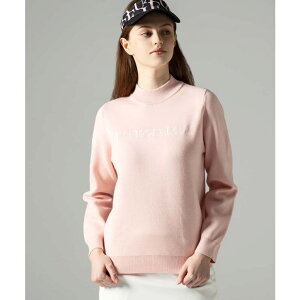 SHIFFON LUXEAKMPLUS リュクスエイケイエムプラス ゴルフ フロントロゴ モックネック ニット レディース おしゃれ かっこいい ブランド ゴルフウェア スポーツウェア GOLF スポーツ