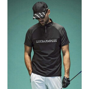 SHIFFON LUXEAKMPLUS リュクスエイケイエムプラス ゴルフ 配色ハーフジップ半袖モックネックTシャツ メンズ おしゃれ かっこいい ブランド ゴルフウェア スポーツウェア GOLF スポーツ