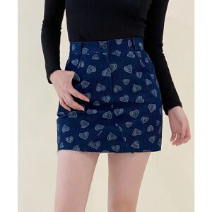 �y10��OFF�N�[�|���I5/16(�y)1:59�܂Łzby muni:r ���u���[�n�[�g�f�j���X�J�[�g �X�J�[�g