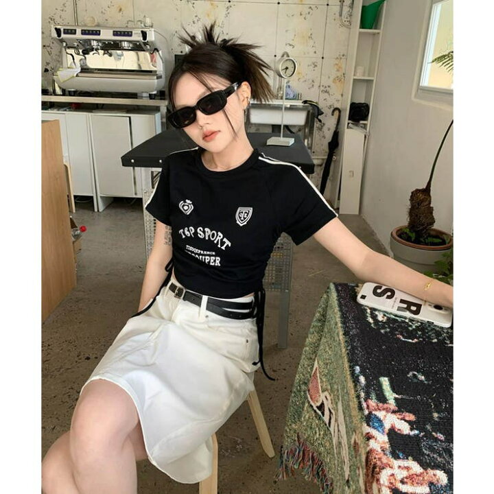 楽天市場】ShopNikoNiko 夏新作 ショート丈 袖ライン ゲームTシャツ ma 