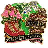 cinemacollection 日本百名山 ピンバッジ 2段 ピンズ 金峰山 エイコー コレクションケース入り トレッキ…