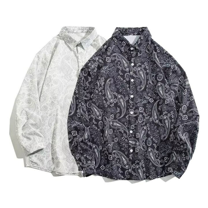 楽天市場】【3/27 1:59まで 10%OFFクーポン】柄シャツ ペイズリー柄 