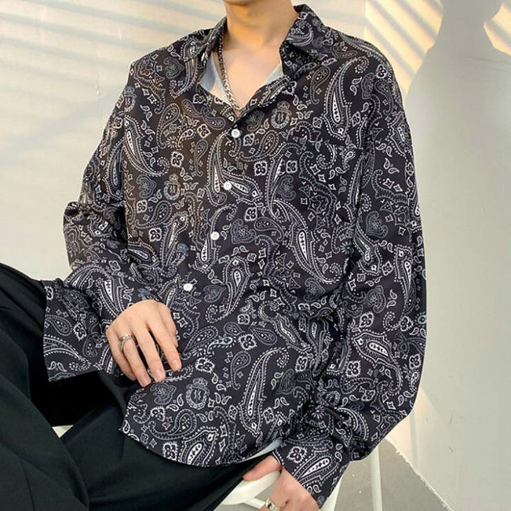 楽天市場】【3/27 1:59まで 10%OFFクーポン】柄シャツ ペイズリー柄 