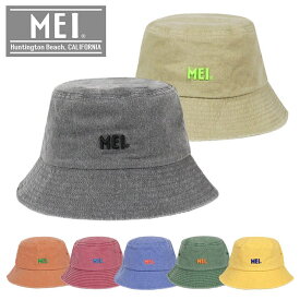99HeadwearShop【WOMEN】 MEI メイ バケットハット メンズ レディース ピグメント ロゴ ハット 刺繍 帽子 ユーズド加工 おしゃれ バケハ アウトドア レジャー フェス 人気 帽子