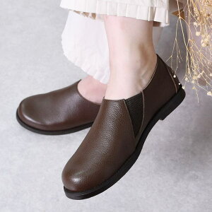 shop kilakila スリッポン レディース レザー 本革 サイドゴア スニーカー 痛くない ローヒール 大きいサイズ 日本製 ぺたんこ 黒 ブラック 革靴 通勤 仕事 立ち仕事 フォーマル オフィス フラッ