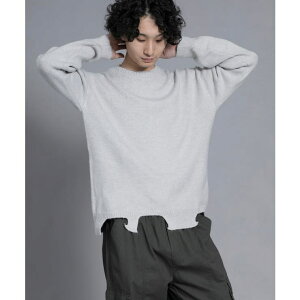 aimoha men aimoha men Edgy Distressed Hem Sweater �j�b�g�v���I�[�o�[�yAW�z �g�b�v�X