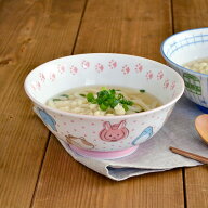 EAST table 子供ラーメン丼　動物大好き　女の子用鉢 ボウル ラーメン うどん 丼ぶり どんぶり スープ 動…