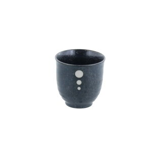 【10%OFFクーポン配布中!10/27(月)9:59まで】EAST table 和食器 水玉 長湯呑(ドットモノトーンシリーズ)湯呑み 湯飲み 湯のみ ゆのみ コップ カップ 白い食器 黒い食器 茶器 カフェ風 かわいい