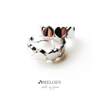 Melody Accessory イヤリング ノンホールピアス ノンホールイヤリング かわいい 安い 30代 40代 50代 パーツ 痛くない 日本製 レディース メンズ 大ぶり おしゃれ 人気 K18GP ブランド ハート フープ