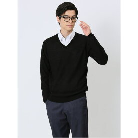 【8/11まで5％OFFクーポン】TAKA-Q MEN ウォッシャブル ウール混 ジャガード Vネックニット トップス