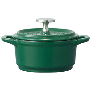 Skater ココット鍋 12cm 鍋 なべ 鋳鉄 両手鍋 調理 料理 調理器具 スケーター skater INCT12N リーフグリーン 緑 みどり グリーン【ガス火 オーブン おしゃれ かわいい】 食器・キッチン用品