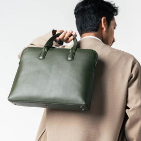 MURA 薄型 ダブルジッパー YKKファスナー 牛革 ビジネス ブリーフケース バッグ・鞄