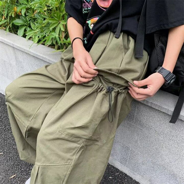 楽天市場】MODISH GAZE サイドポケット付き ワイドカーゴパンツ（裾