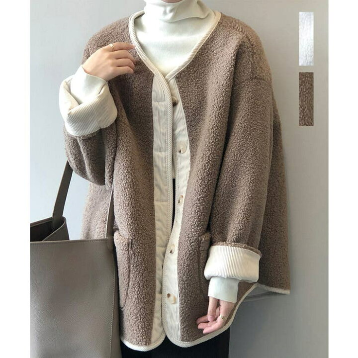 楽天市場】Corduroy Piping Boa Jacket 21061 コーデユロイパイピング 