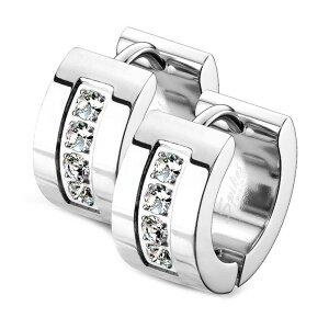 ピアス専門店HOMESLICEPRODUCTIONS ピアス サージカルステンレス 4ジュエル CZ フープピアス (1ペア) レディース メンズ 金属アレルギー 軟骨 ステンレス アレルギー 対応 フリー ファーストピア