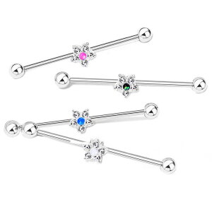 �s�A�X���XHOMESLICEPRODUCTIONS �{�f�B�s�A�X 5CZ �I�p�[���O���b�^�[�t�����[ �C���_�X�g���A���X�g���[�g�o�[�x�� 14G ��s�A�X ���s�A�X �w���b�N�X �{�f�B�s�A�X 316L �T�[�W�J�� �X�e����