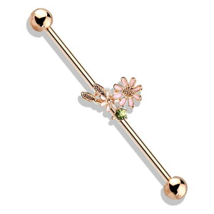 �y10��OFF�N�[�|���I1/16(��)1:59�܂Łz�s�A�X���XHOMESLICEPRODUCTIONS �{�f�B�s�A�X �C���_�X�g���A�� �t�����[�����[�t �X�g���[�g�o�[�x�� 14G ��s�A�X ���s�A�X �w���b�N�X 316L �T�[�W�J�� 