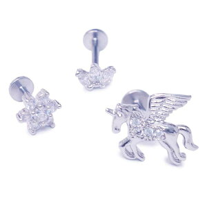 �y10��OFF�N�[�|���I1/16(��)1:59�܂Łz�s�A�X���XHOMESLICEPRODUCTIONS �{�f�B�s�A�X CZ�g�b�v ���j�R�[�� �}�[�L�[�Y �t�����[ ���u���b�g�X�^�b�h 16G ��s�A�X ���s�A�X �w���b�N�X 316L �T�[�W