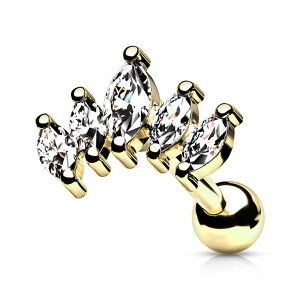 �y10��OFF�N�[�|���I1/16(��)1:59�܂Łz�s�A�X���XHOMESLICEPRODUCTIONS �{�f�B�s�A�X 5�}�[�L�[�Y CZ �X�g���[�g�o�[�x�� 16G ��s�A�X ���s�A�X �w���b�N�X 316L �T�[�W�J�� �X�e�����X ���u���b�g 