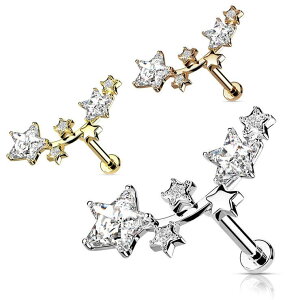 �y10��OFF�N�[�|���I1/16(��)1:59�܂Łz�s�A�X���XHOMESLICEPRODUCTIONS �{�f�B�s�A�X �}���`�X�^�[ CZ �W���G�� �o�C�� �C���^�[�i�����u���b�g�X�^�b�h 16G ��s�A�X ���s�A�X �w���b�N�X 316L �T