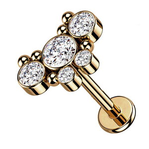 �s�A�X���XHOMESLICEPRODUCTIONS �{�f�B�s�A�X 16G 5�W���G�� CZ �o�^�t���C �{�[���N���X�^�[ �C���^�[�i�� ���u���b�g�X�^�b�h ��s�A�X ���s�A�X �w���b�N�X 316L �T�[�W�J�� �X�e�����X ���u