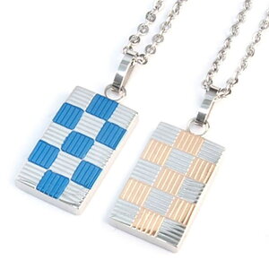 �y10��OFF�N�[�|���I1/16(��)1:59�܂Łz�s�A�X���XHOMESLICEPRODUCTIONS 316L�T�[�W�J���X�e�����X �`�F�b�J�[�v���[�g�l�b�N���X�y�y�A �����O �w�� �l�b�N���X �X�e�����X �V���o�[ �M�t�g �v���[