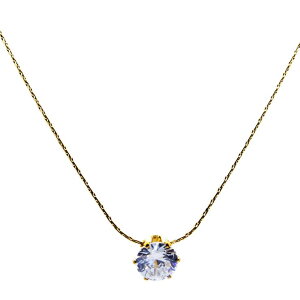 ピアス専門店HOMESLICEPRODUCTIONS ネックレス サージカルステンレス 金属アレルギー対応 ラウンド ジュエル シンプル クリア レディース シルバー ゴールド ピンクゴールド アクセサリー