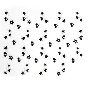 ピアス専門店HOMESLICEPRODUCTIONS ネイルシール ブラックアートスター&ハート 【ネイルアート/ネイルパール/ペディキュア/爪シール/ネイルアート/コスメ】 ネイル・マニキュア