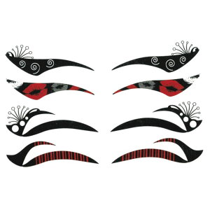 ピアス専門店HOMESLICEPRODUCTIONS アイライナー タトゥーシールスパイラルストライプリップ【アイシャドー/アイメイク/アイライン/ステッカー/フェイスシール/フェイスペイント/TATTOO/ハロウィ