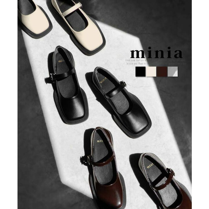 楽天市場】メリージェーンシューズ 3cm厚底 minia ◇ ドレスシューズ 