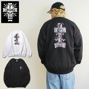 EYEDY DOGTOWN �h�b�O�^�E�� STONE FISH CREW SWEAT �N���[�l�b�N �X�E�F�b�g �z���C�g �u���b�N �v�����g �傫���T�C�Y �����Y ���� M L XL �傫�� ���� 8oz ���N�� �f�U�C�� �v�����g ���������� ������