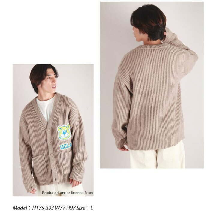 楽天市場】WESTSEA UCLA クマ ざっくり リブ編み Vネック ニット 