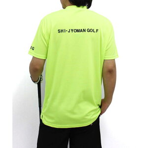 NEXT WALL ゴルフウェア メンズ Tシャツ 半袖 ゴルフ ハイネック 接触冷感カノコ 鹿子 ロゴ バックプリント スポーツウェア SHI-JYOMAN GOLF M L XL「SJG23-07」【TM20】 スポーツ