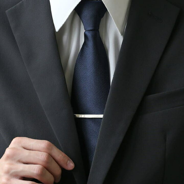 楽天市場】ネクタイピンタイバータイクリップ5mmシンプルシルバー  