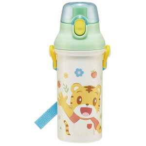 Skater【KIDS】 水筒 直飲み プラスチック 大容量 480ml 食洗機対応 キッズ 幼児 ワンタッチ スケーター PSB5SANAG【ショルダー ベルト 子供 こども 子ども 子供用 小学生 小学校 食洗機 しましま と