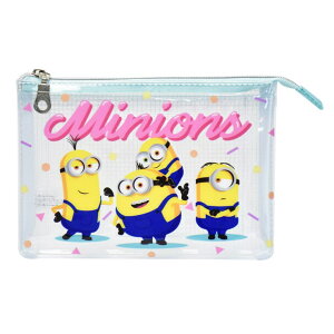 AVVENTURA ミニオン ポーチ 化粧ポーチ コスメポーチ トラベルポーチ 文具 パッキング 大人向け ミニ 小さい 透明 クリア レディース 大人 女性 大学生 女子 高校生 中学生 携帯用 通帳 整理 お