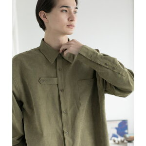 aimoha men aimoha men FAKE SUEDE BELT SHIRT(olive,black/M,L,XL) �g�b�v�X