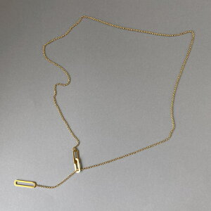 FACION スクエアY字ロングステンレスネックレス ロングチェーン サージカルステンレス レディース アクセサリー