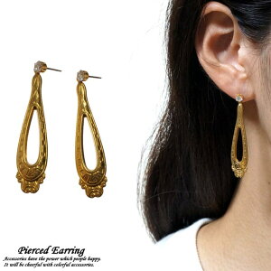 YUKATANゆかたん レディースピアス ドロップ 雫型 しずく エスニック キュービックジルコニア ゴールド キラキラ きらきら サージカルステンレスポストスタッドピアス 金属アレルギー対応 ア