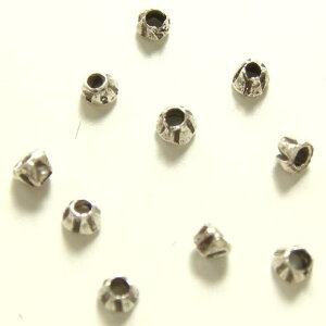 YUKATANゆかたん シルバーパーツ10個で1セット 直径1.9mmタイプで横側に線の入っているとっても小さいシルバー925製の極小丸型ビーズ10個セット まる マル ビーズ アクセサリー  アク