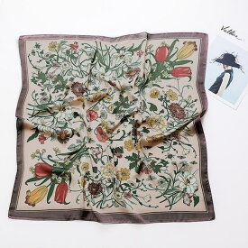 ad thie ボタニカル・フラワー　モチーフスカーフ 小物