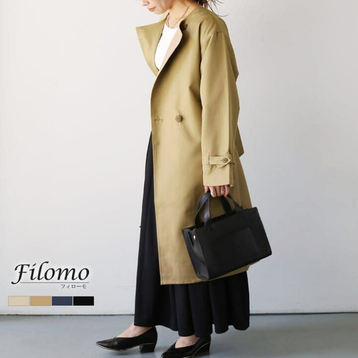 楽天市場】sankyo shokai ノーカラーコート レディース ロング丈 春 