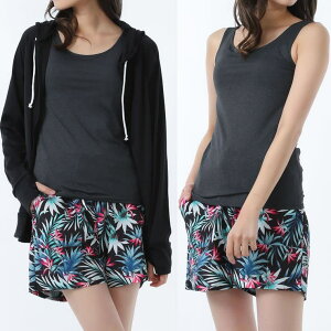 水着ショップ アクアフェアリー 水着 レディース 体型カバー ラッシュガード タンキニ パーカー 長袖 フード付 上下セット ショートパンツ 4点 セット ママ水着 大きいサイズ セパレート ラ