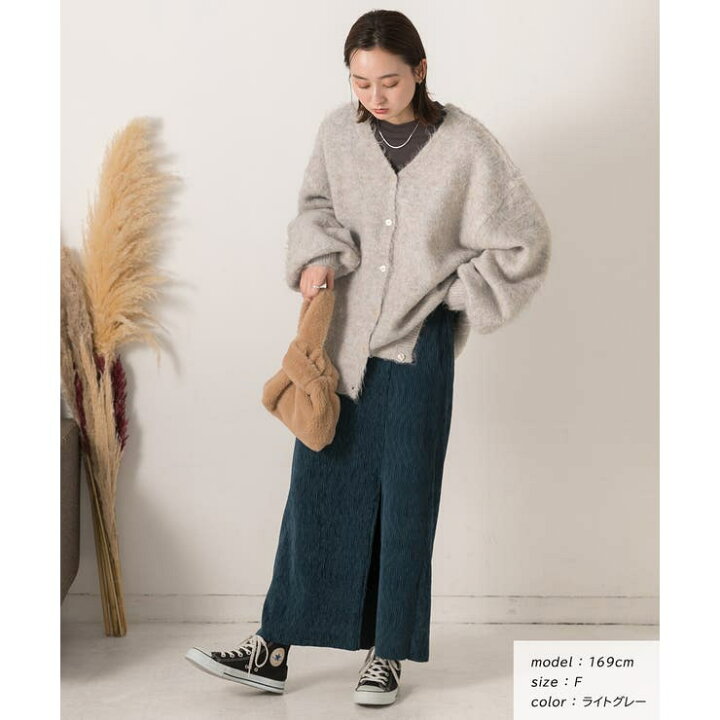 楽天市場】オーバーシルエット ふんわりシャギーニットカーデ : SHOPLIST 