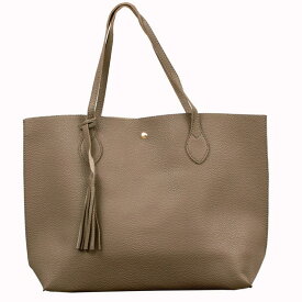 teddyshop トートバッグ レディース PUレザー 全16色 大きめ かわいい おしゃれ 肩掛け A4サイズ 持ち手 長め ペットボトルが入る 無地 シンプル マチ フリンジチャーム付き 母の日 ママバッグ 普段使い 大容量 収納 スマホ マグネッ